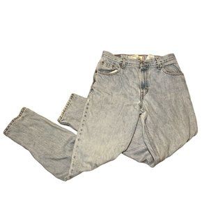 Oevis 550 relaxed tappered womens size 10 Long Light Wash